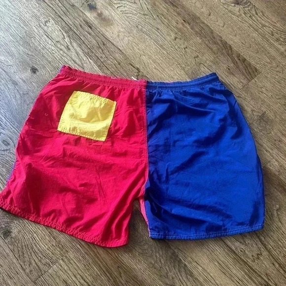 Mens Brooks Brothers Swim Shorts Swimming Trunks Colorblock Multicolor Large XL - Picture 3 of 3